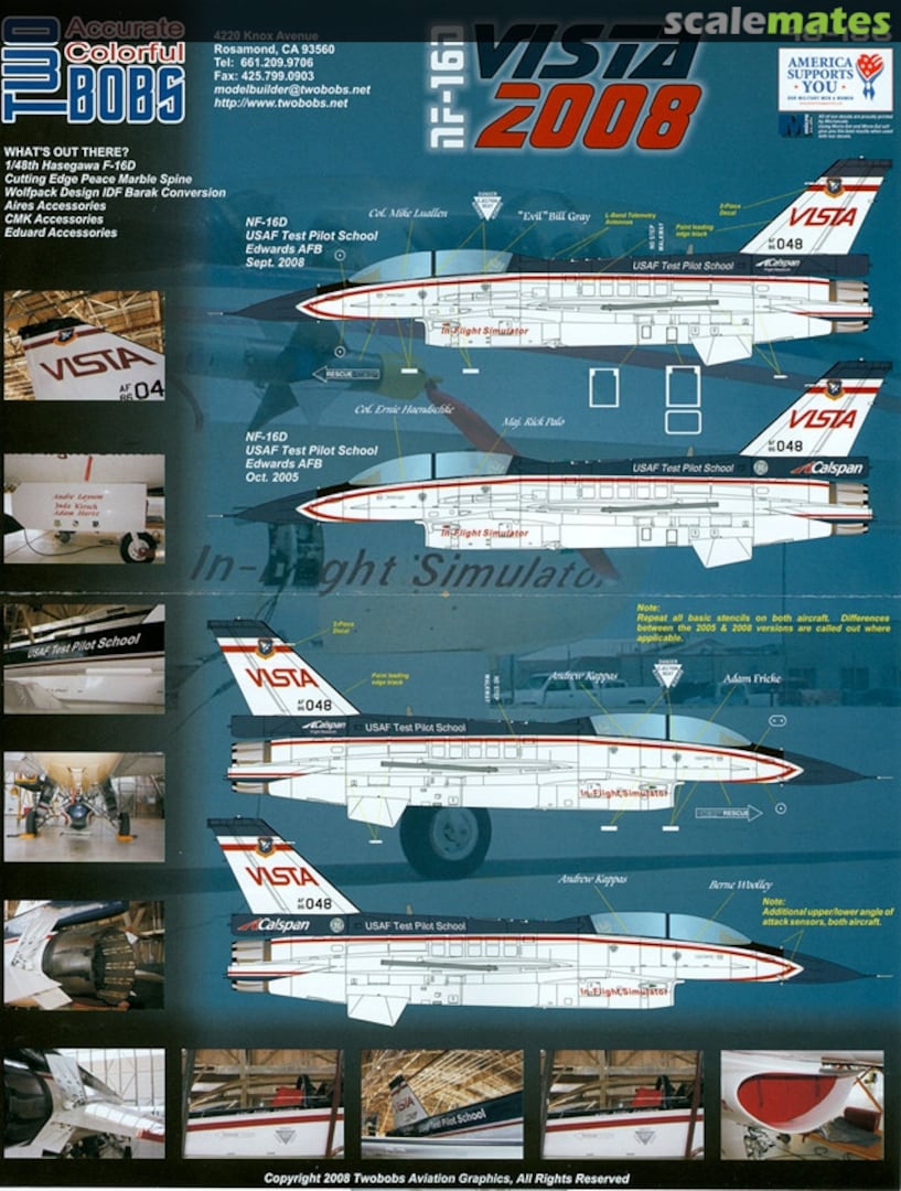 Boxart NF-16D VISTA 2008 48-186 TwoBobs Aviation Graphics