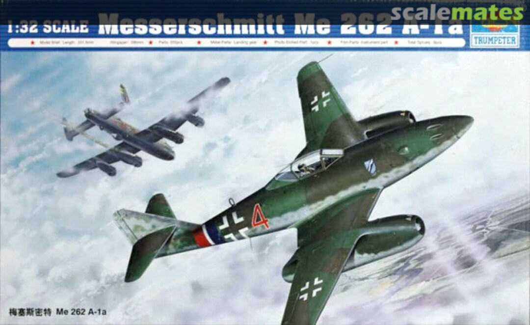 Boxart Messerschmitt Me 262 A-1a 02235 Trumpeter