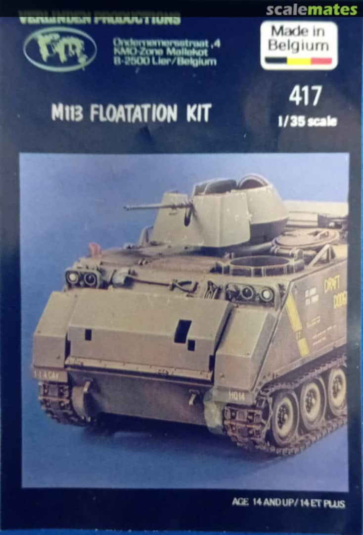 Boxart M113 Floatation Kit 417 Verlinden Productions