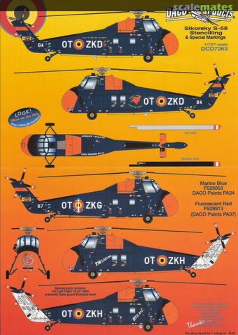 Boxart Sikorsky S-58 DCD7263 Daco Products