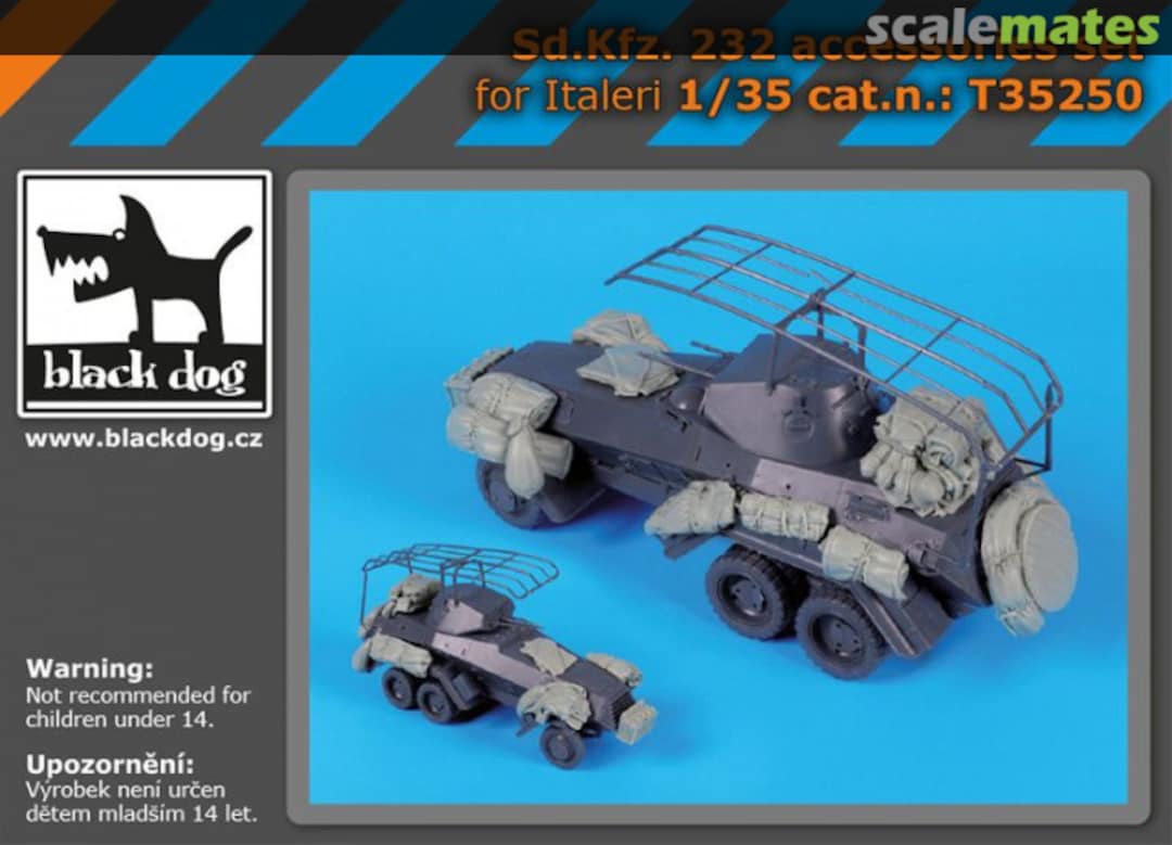 Boxart Sd.Kfz 232 accessories set T35250 Black Dog