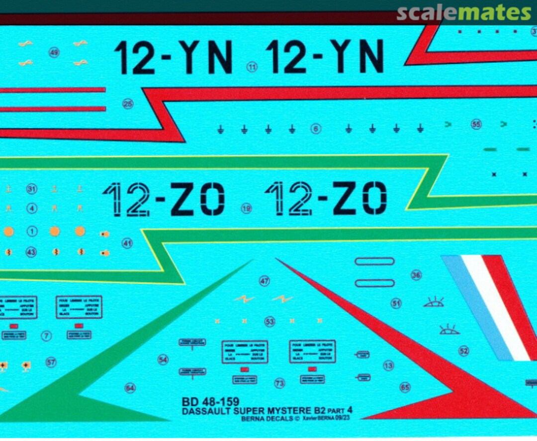 Boxart Dassault Super Mystère B2 BD 48-159 Berna Decals