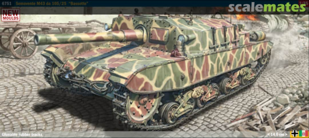 Boxart Semovente M43 da 105/25 "Bassotto" 6751 Italeri