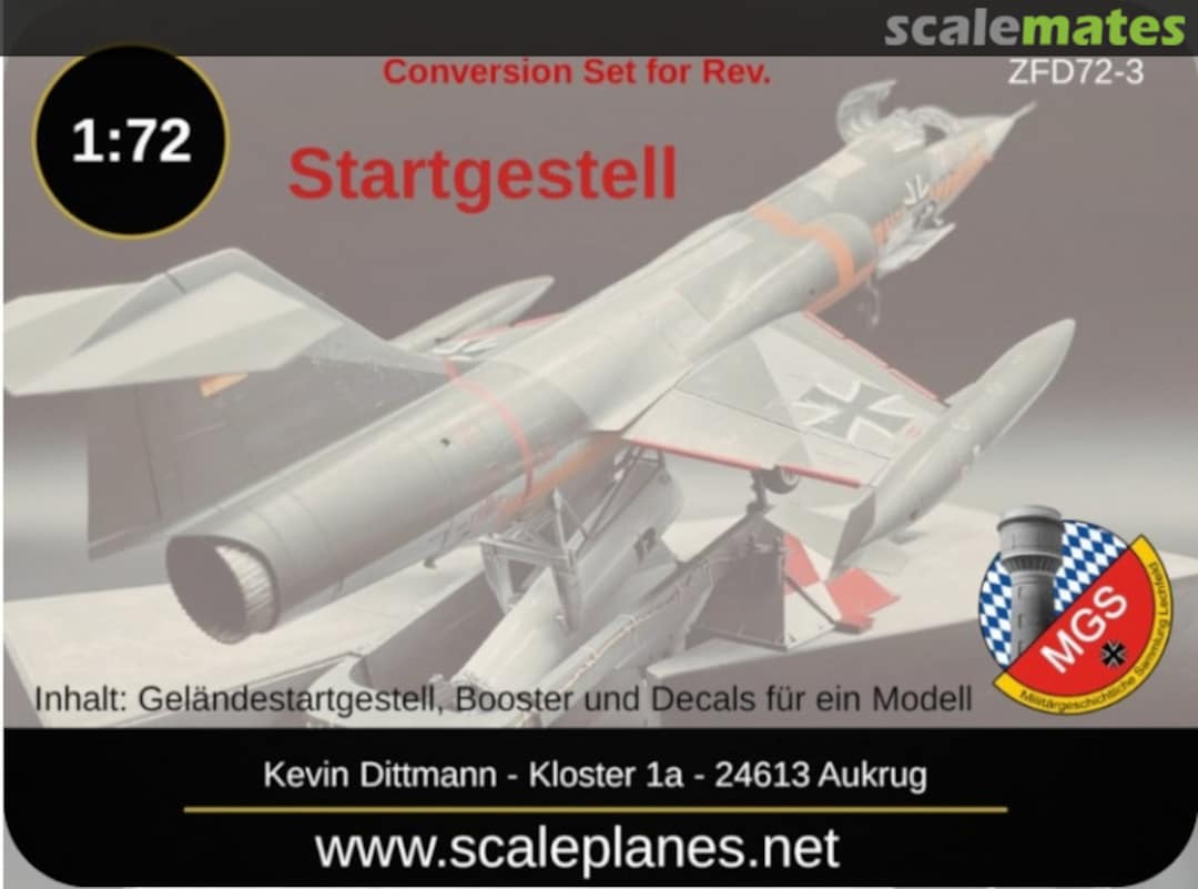 Boxart F-104 G ZELL Startgestell ZFD72-3 Scale Planes by Kevin Dittmann