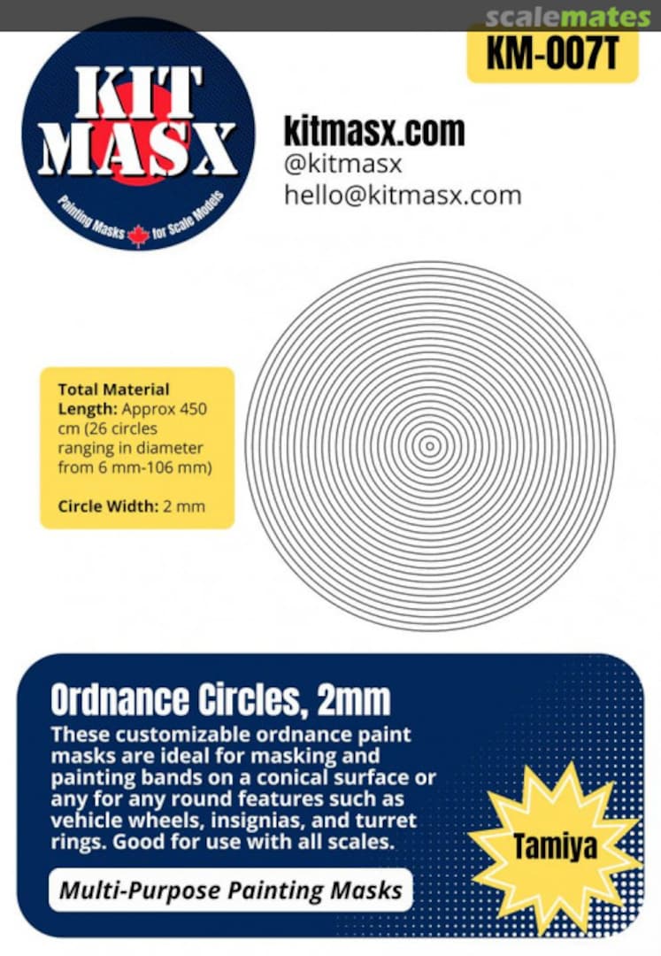 Boxart Ordnance Circles, 2mm KM-007T Kit Masx