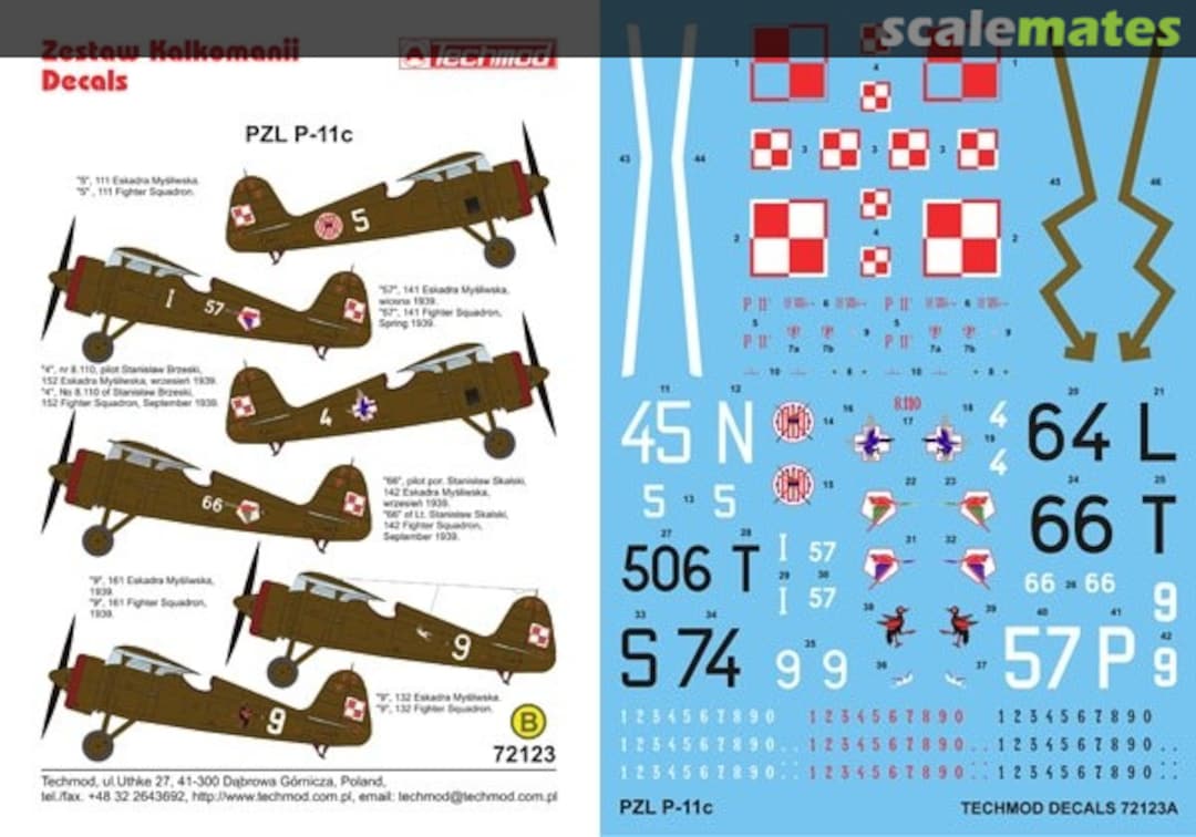 Boxart PZL P.11c 72123 Techmod