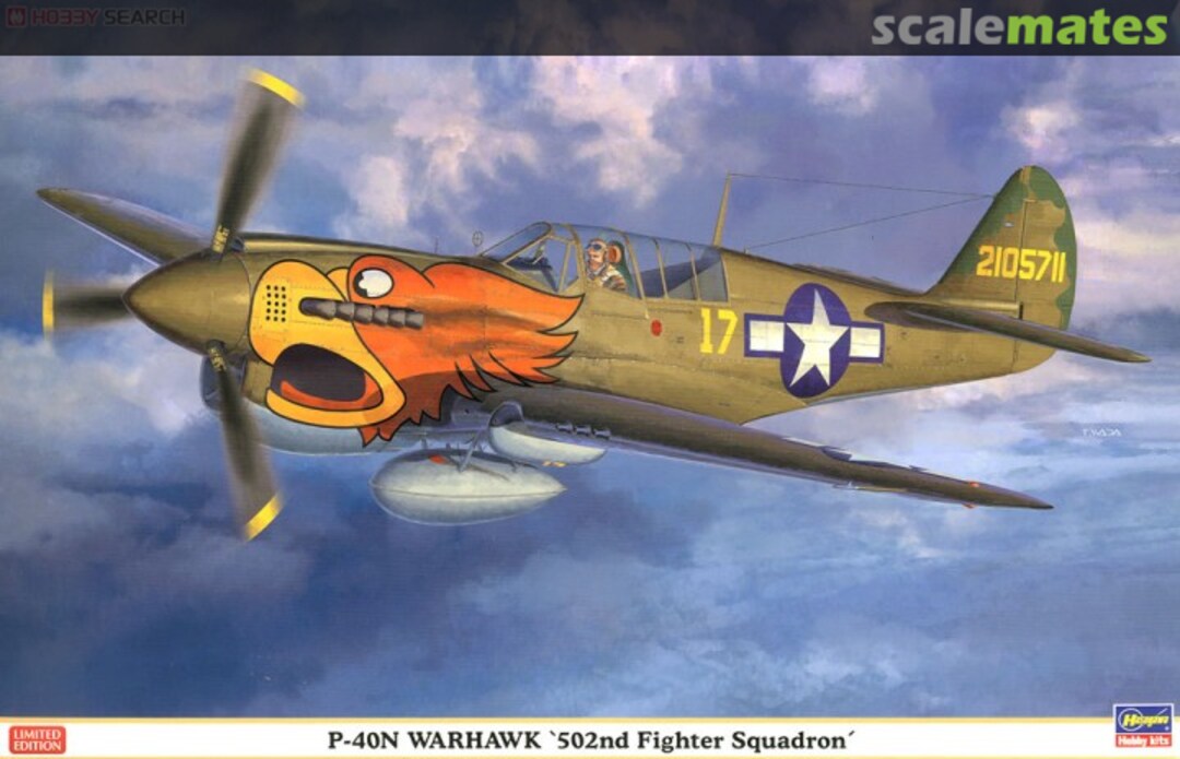 Boxart P-40N Warhawk '502nd Fighter Squadron' 08232 Hasegawa