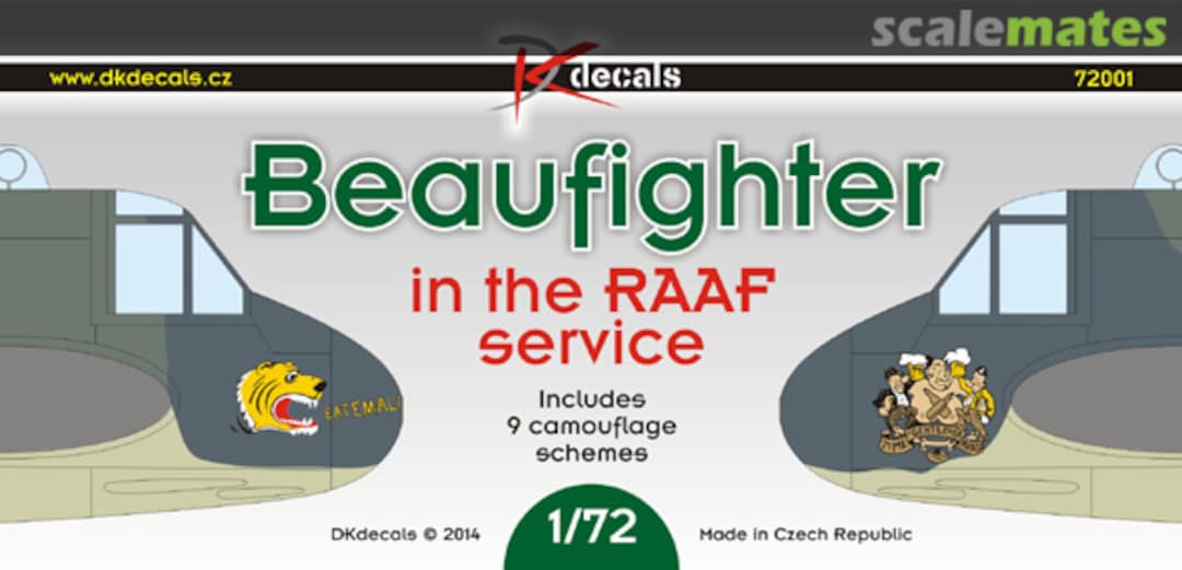 Boxart Beaufighter 72001 DK Decals