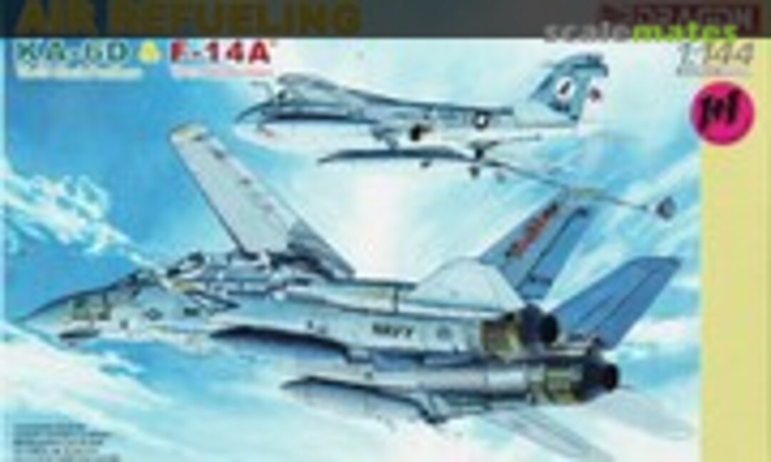 1:144 Air Refueling KA-6D VA-35 Black Panthers &amp; F-14A VF-74 Be-Devilers (Dragon 4595)