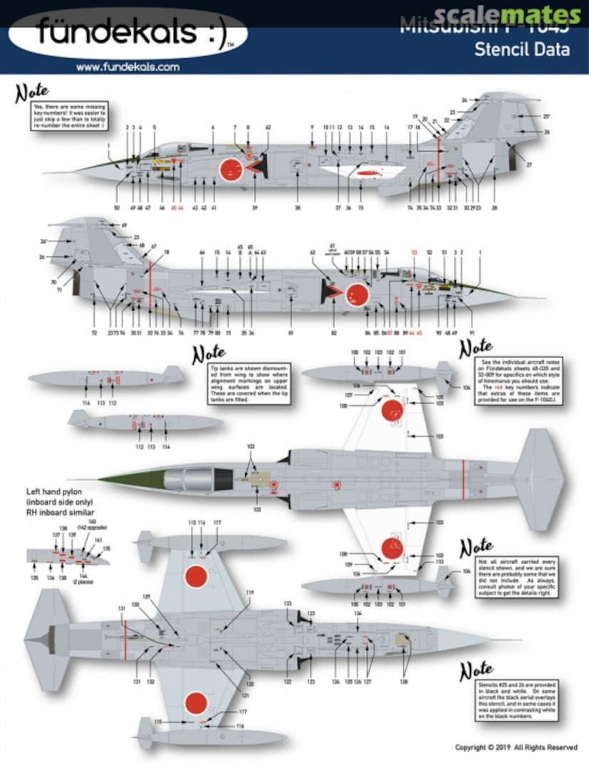 Boxart Mitsubishi F-104J 32-010 fündekals