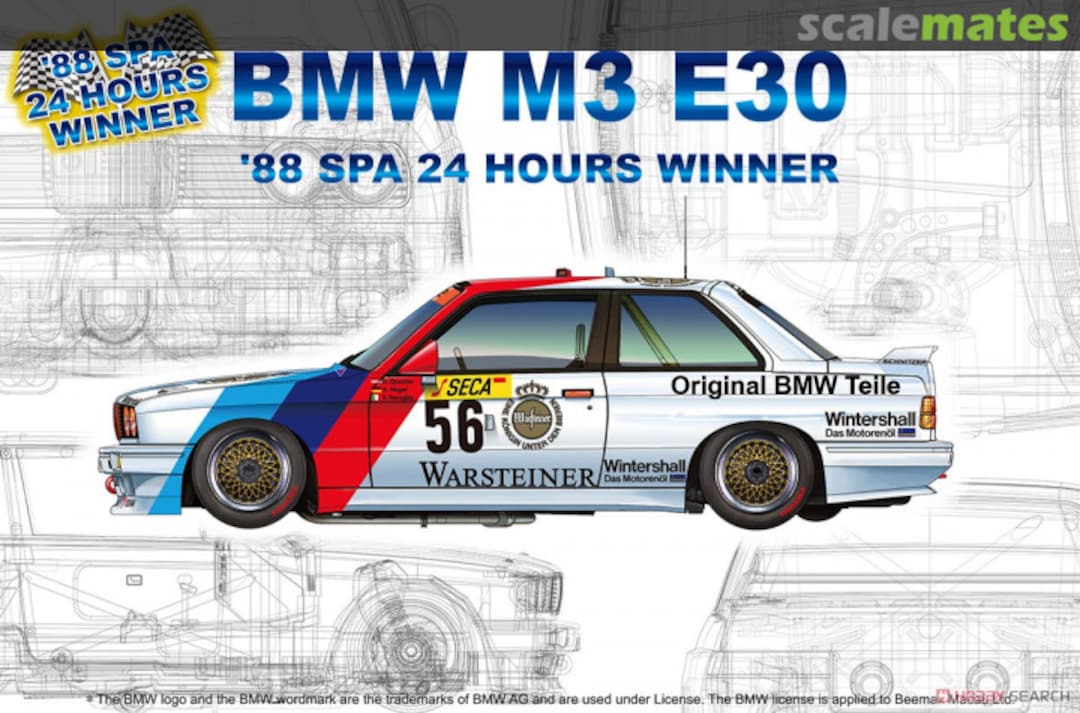 Boxart BMW M3 E30 PN24017 NuNu Model Kit 