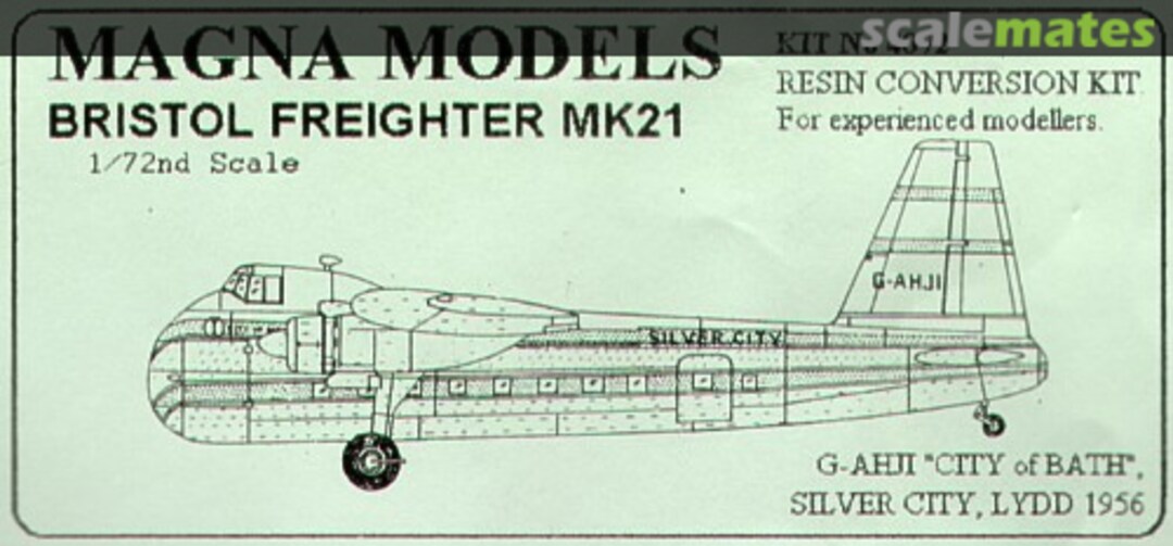 Boxart Bristol Freighter Mk21 4072 Magna Models