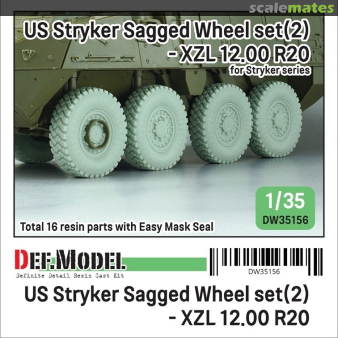 Boxart US Stryker Sagged Wheel set(2) DW35156 Def.Model