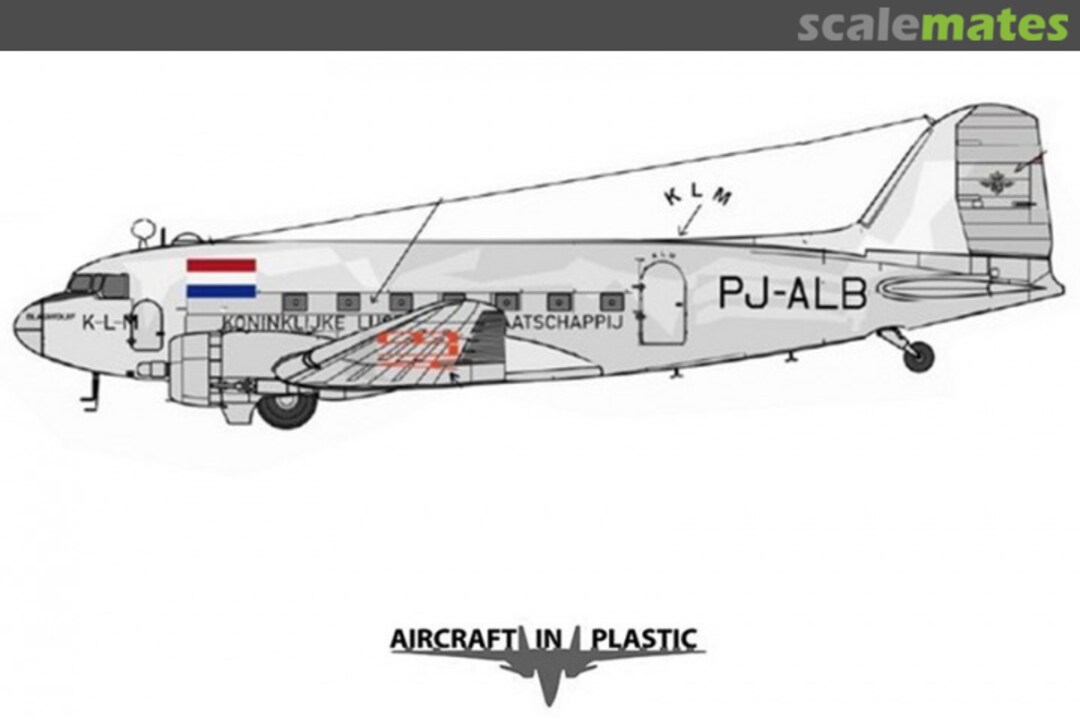 Boxart Douglas DC-3 KLM West Indies Dutch Antilles (Part 1) Early AIPD-80 Aircraft in Plastic