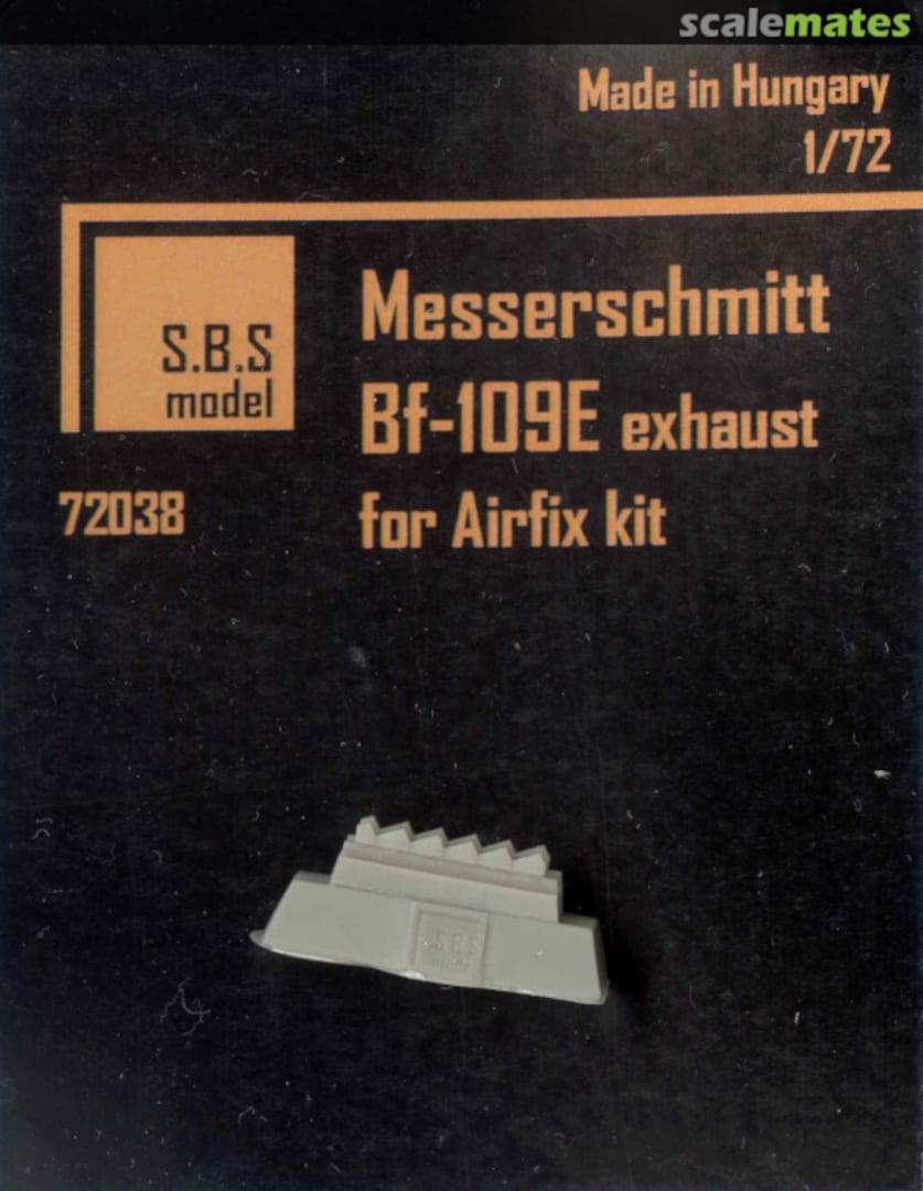 Boxart Messerschmitt Bf-109E exhaust 72038 SBS Model