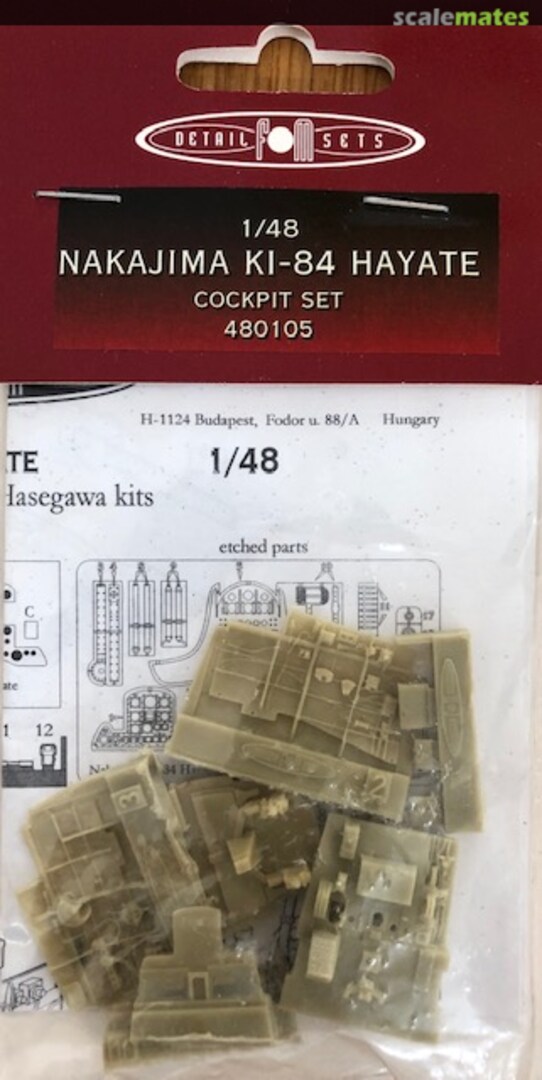 Boxart Nakajima Ki-84 Hayate Cockpit sets 480105 FM Detail