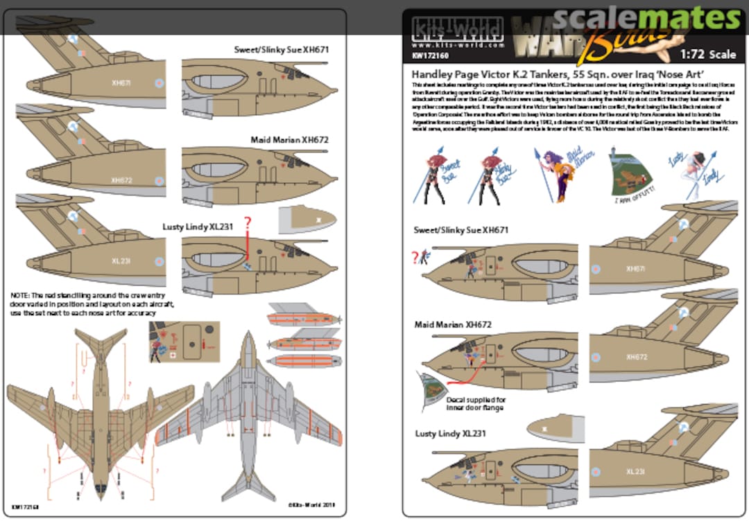 Boxart Handley Page Victor K.2 Tankers 55 Sqn Over Iraq KW172160 Kits-World