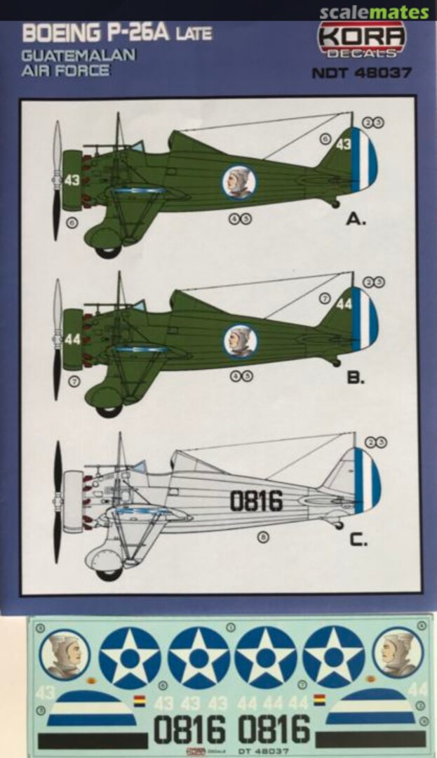 Boxart Boeing P-26A late NDT48037 Kora Models