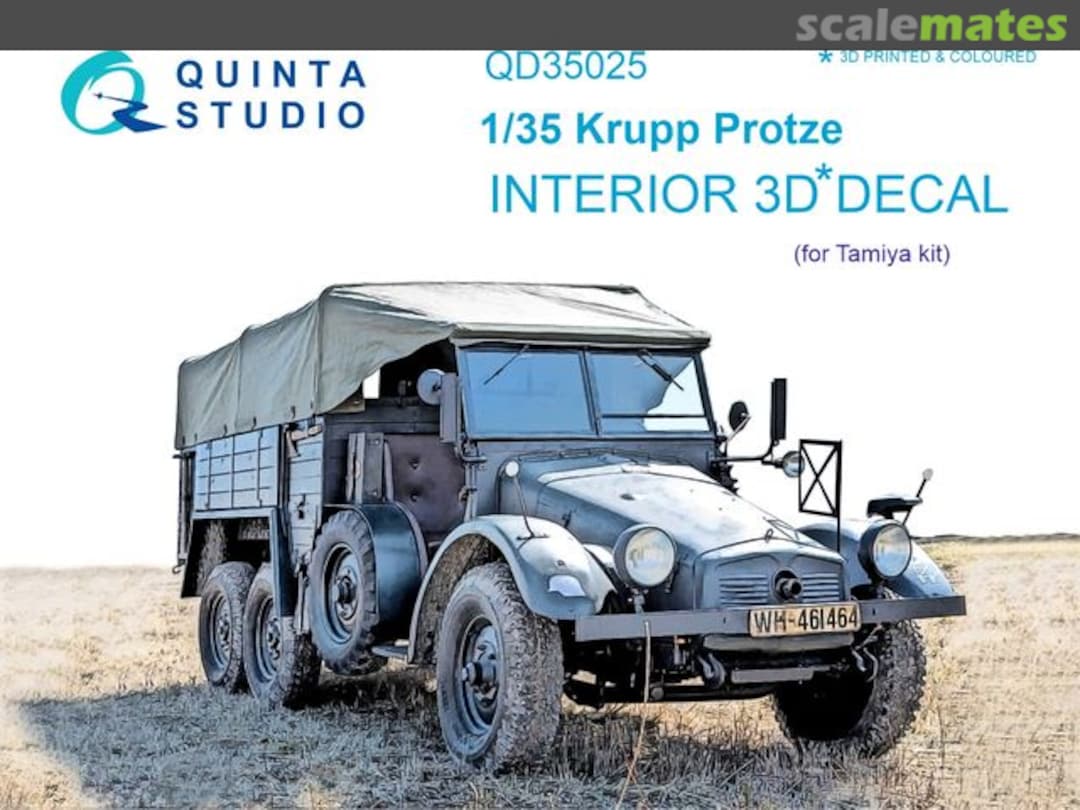 Boxart Krupp Protze interior 3D decals QD35025 Quinta Studio