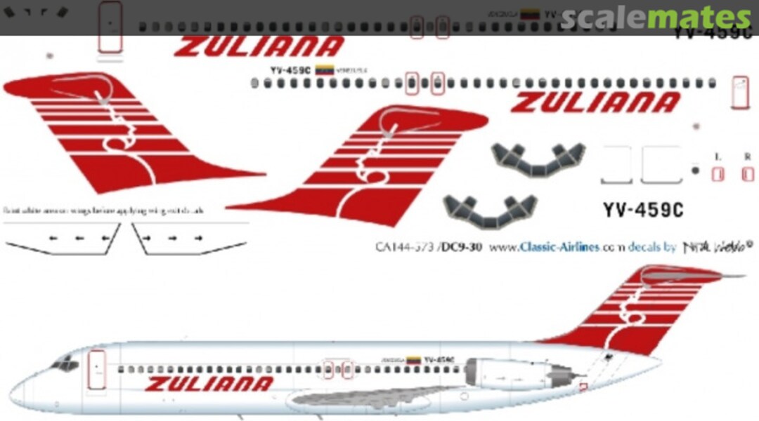 Boxart Zuliana DC9-30 CA144-573 Classic Airlines