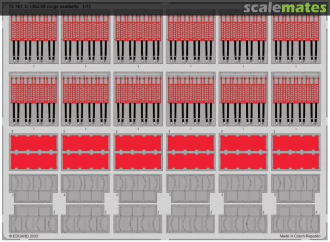 Boxart C-130J-30 cargo seatbelts 73761 Eduard