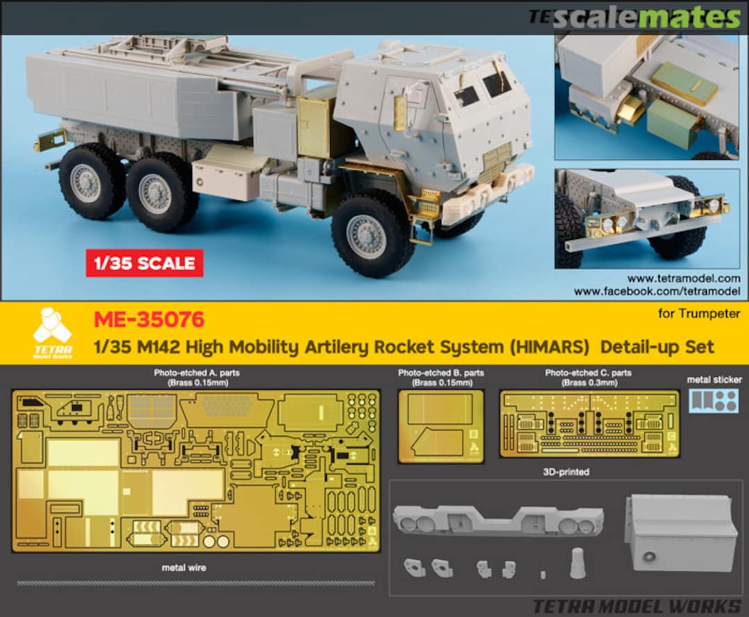 Boxart M142 High Mobility Artilery Rocket System (HIMARS) Detail-up Set ME-35076 Tetra Model Works