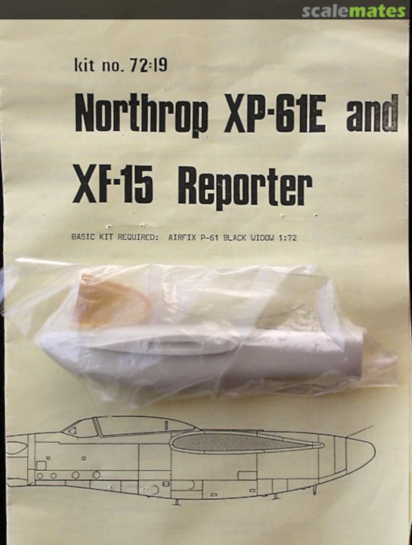 Boxart Northrop XP-61E & XF-15 Reporter 72:19 Maintrack Models