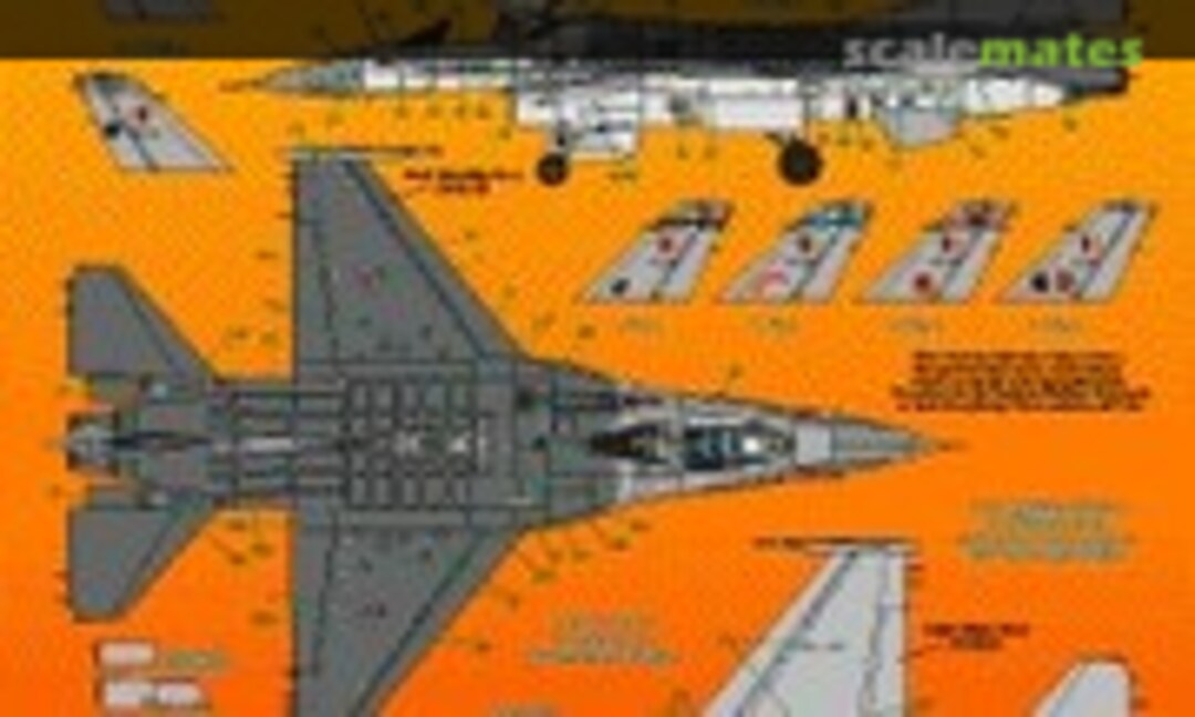 1:72 F-16A/B Fighting Falcon Standard Stencilling &amp; BAF Markings (Daco Products DCD7239)