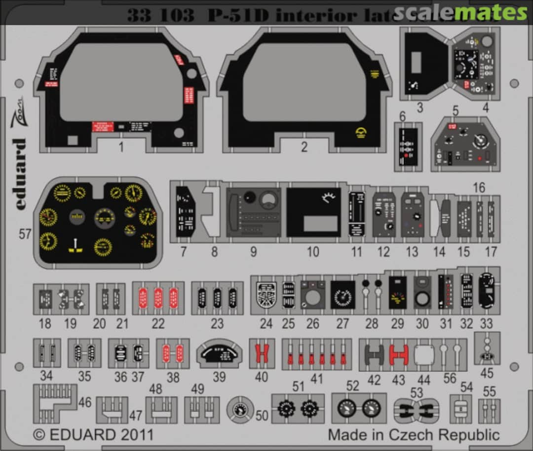 Boxart P-51D interior early ser.20-35 -Tamiya- 33103 Eduard