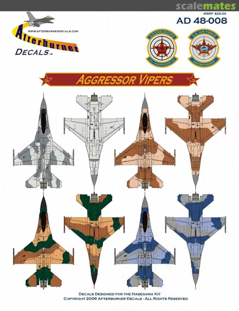 Boxart Aggressor Vipers AD 48-008 Afterburner Decals