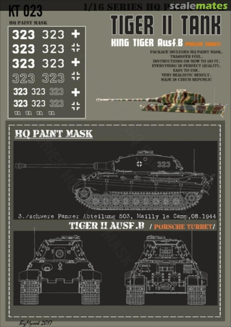 Boxart Kingtiger 3./s.Pz.Abt.503 Mailly le Camp 08.1944 Paint Mask KT 023 HQ-Masks