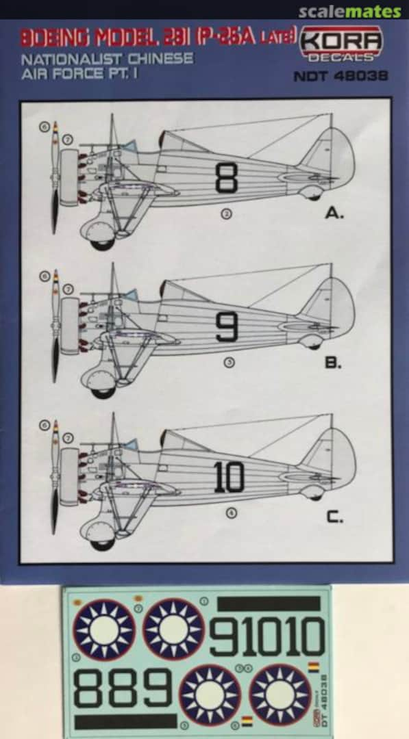 Boxart Boeing Model 281 (P-26A late) NDT48038 Kora Models