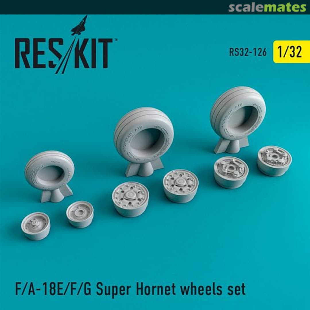 Boxart F/A-18E/F Super Hornet - wheels set RS32-0126 ResKit