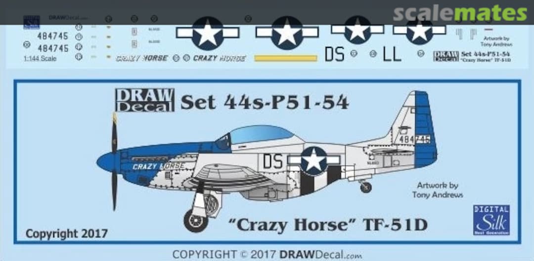 Boxart TF-51D “Crazy Horse” 44-P51-54 Draw Decal