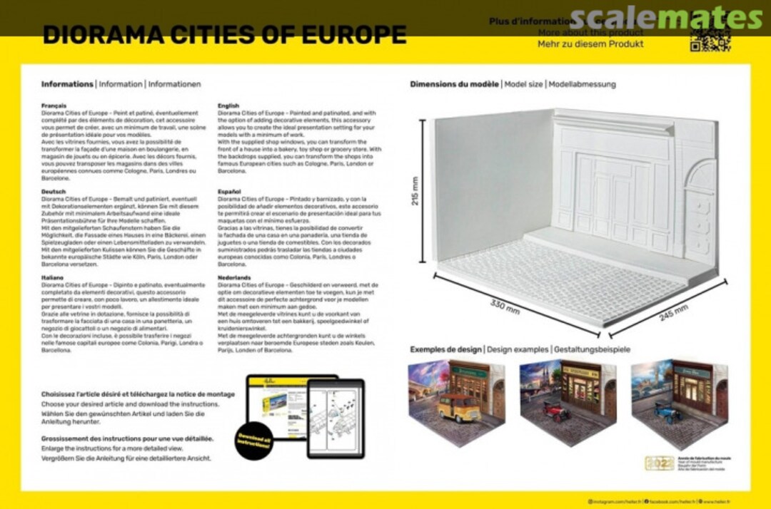 Contents Diorama Cities of Europe 81256 Heller