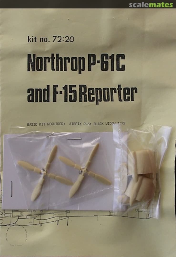 Boxart Northrop P-61C & F-15 Reporter 72:20 Maintrack Models