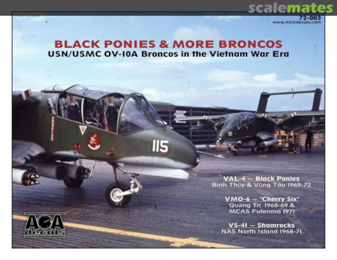 Boxart Black Ponies & More Broncos 72-003 AOA decals