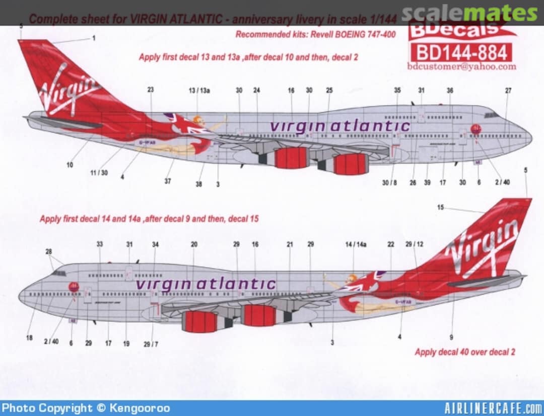 Boxart Boeing 747-400 BD144-884 Brasil Decals