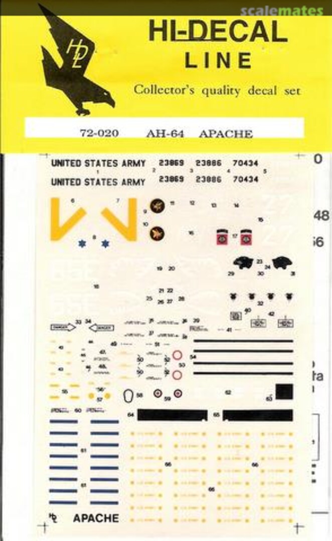 Boxart AH-64 Apache 72-020 Hi-Decal Line