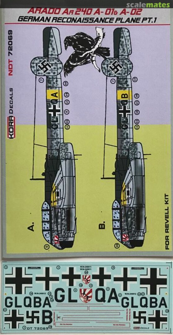 Boxart Arado Ar 240 A-01 & A-02 NDT 72069 Kora Models