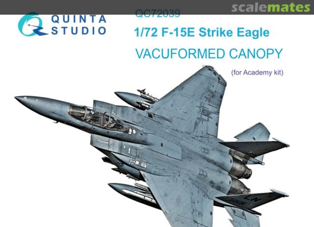 Boxart F-15E Strike Eagle vacuformed canopy QC72039 Quinta Studio