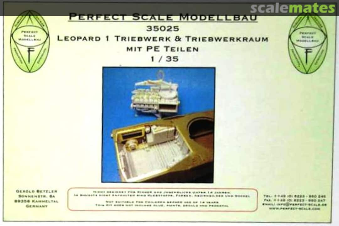 Boxart Powerpack & Engine Compartment 35025 Perfect Scale Modellbau