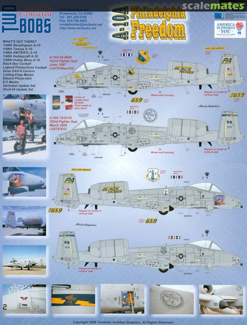 Boxart A-10A Philadelphia Freedom 48-183 TwoBobs Aviation Graphics