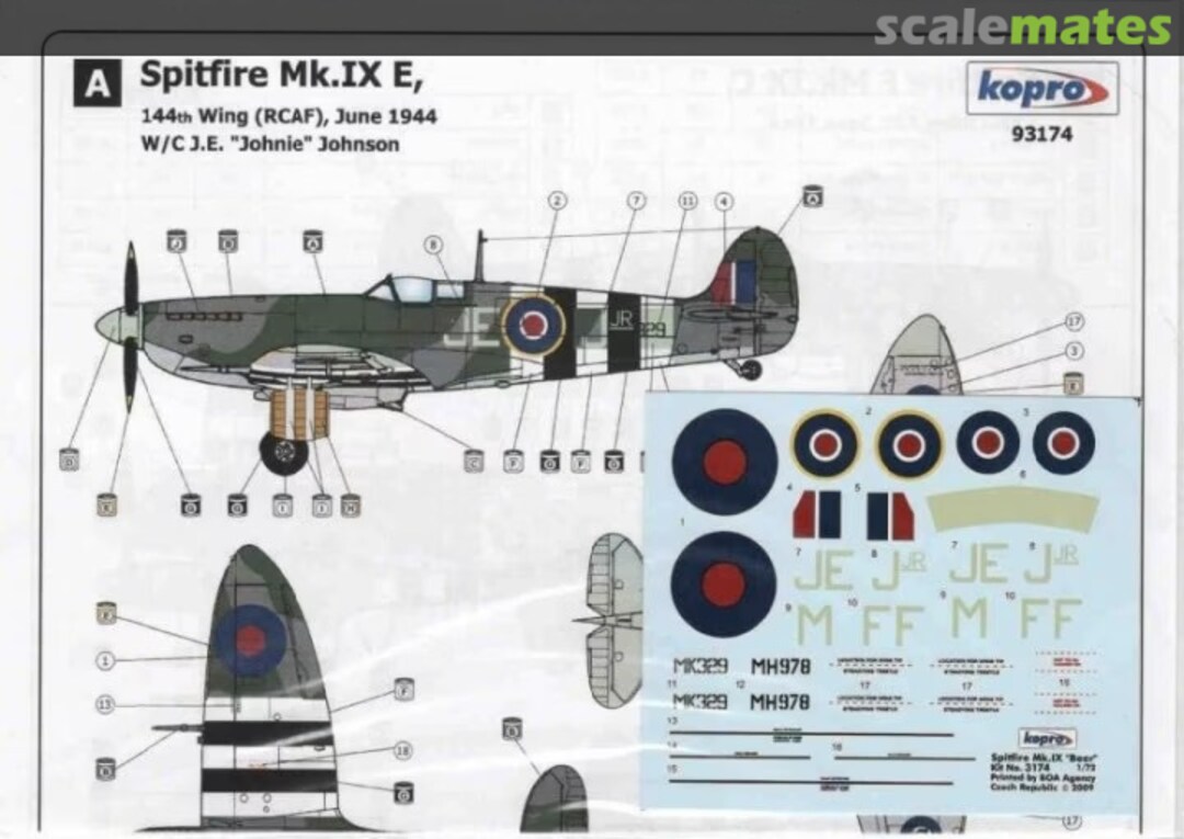 Contents Spitfire Mk.IXe 3174 Kopro