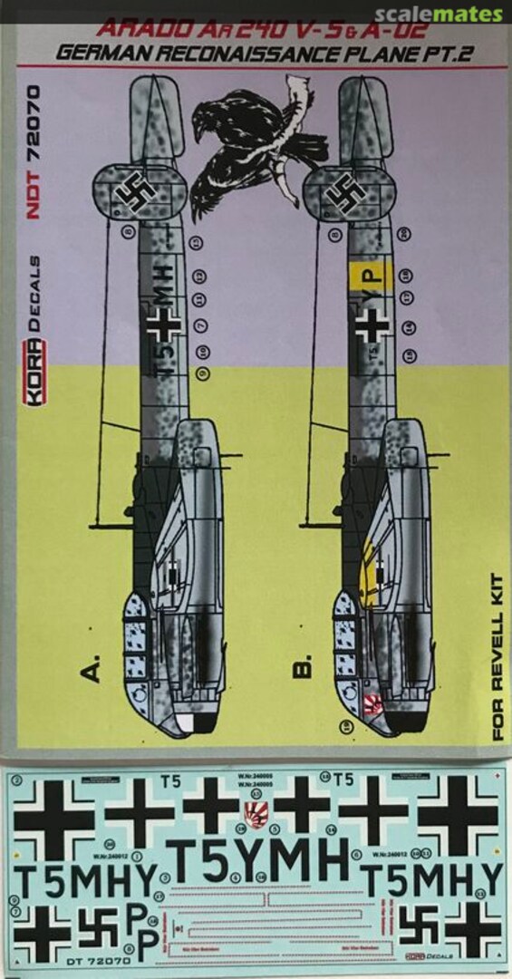 Boxart Arado Ar 240 V-5 & A-02 NDT 72070 Kora Models