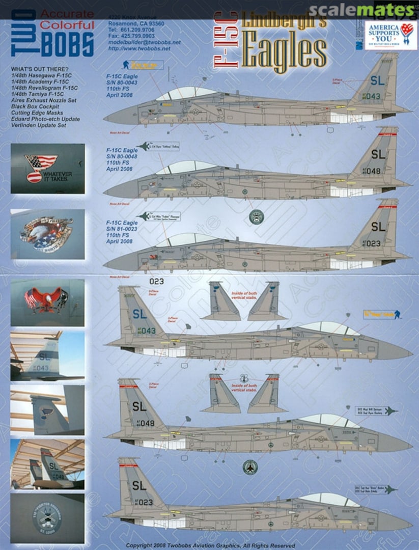 Boxart F-15C Lindbergh's Eagles 48-178 TwoBobs Aviation Graphics