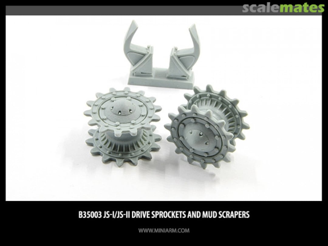 Boxart JS-1/2 Drive Sprockets & Mud Scrapers (for Tamiya, Dragon, Zvezda) B35003 Miniarm