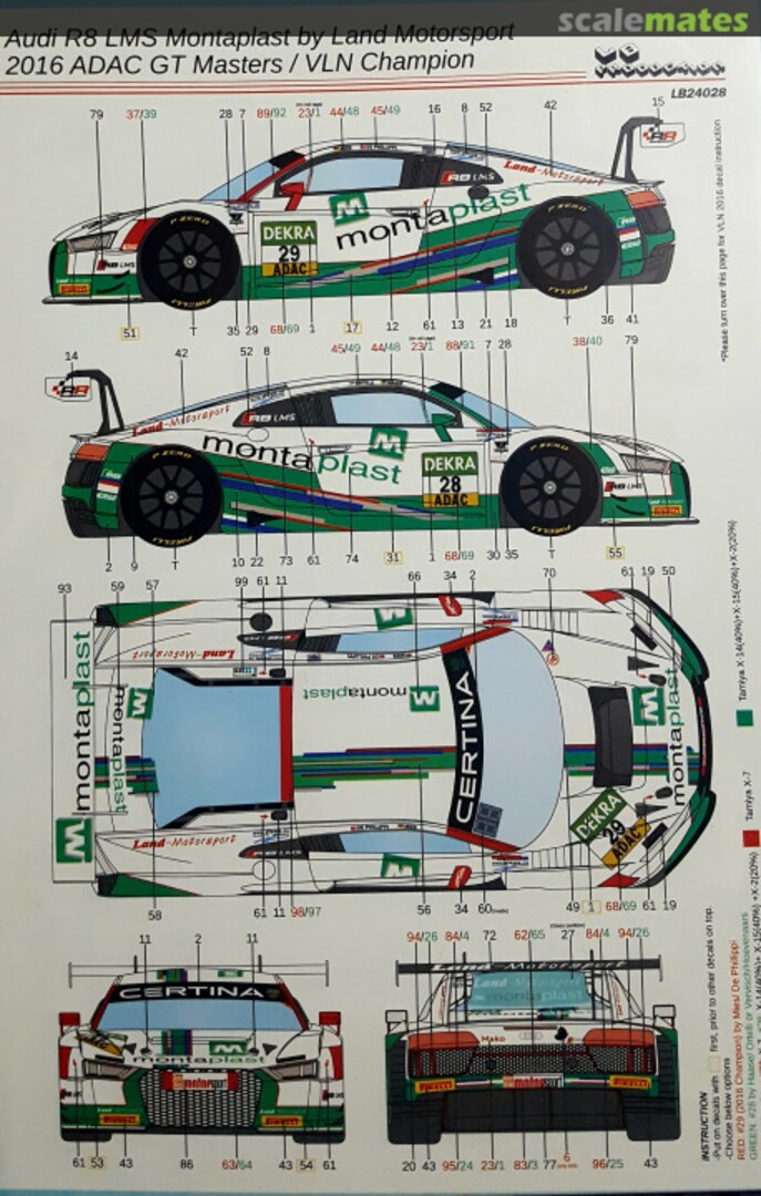 Boxart Audi R8 LMS Montaplast by Land Motorsport LB24028 LB Production