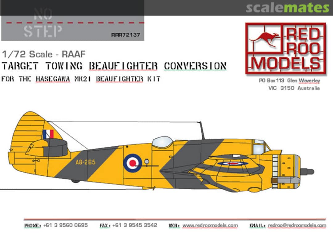 Boxart RAAF Target Towing Beaufighter Conversion set RRR72137 Red Roo Models