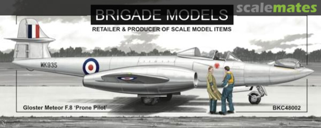 Boxart Gloster Meteor F.8 'Prone Pilot' BKC48002 Brigade Models